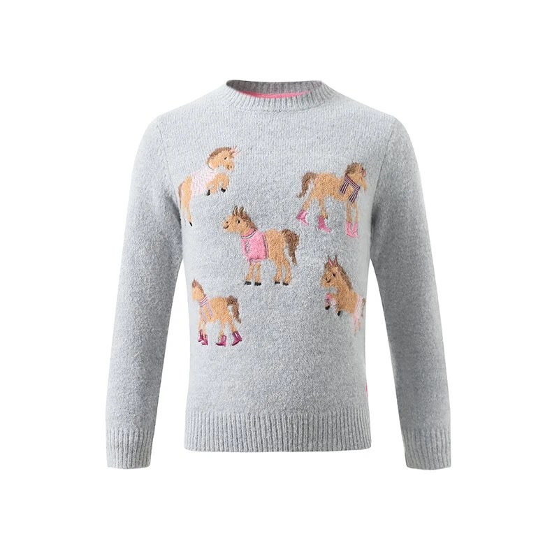 Kids Wool Blend Crew Neck Sweater